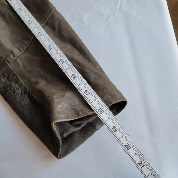 Faux Leather Utility Coat - size approx XS - Picture 7 of 13